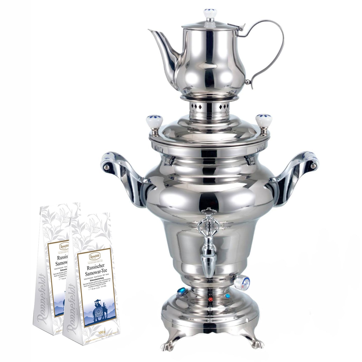 Samowar Teekocher Odessa III mit 200g Samowartee